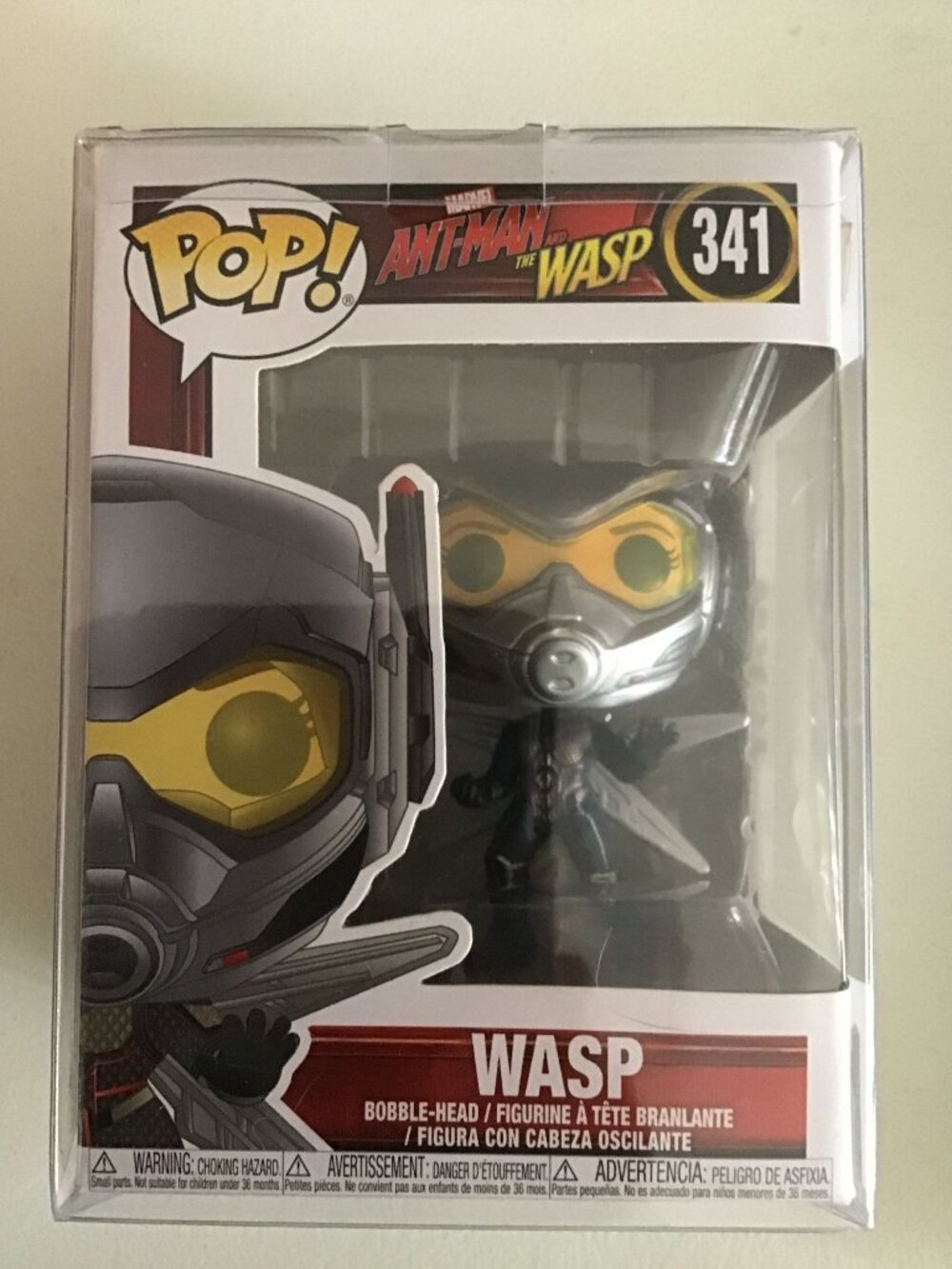 Funko Pop Marvel Ant-Man and the Wasp #341 Wasp Vinyl Figure With Protector